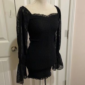 Rushed black dress